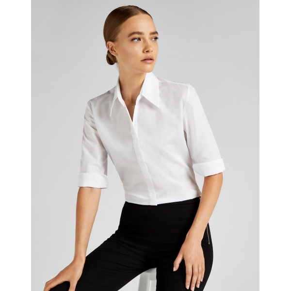 Women`s Tailored Fit Continental Blouse 3/4 Sleeve KK715